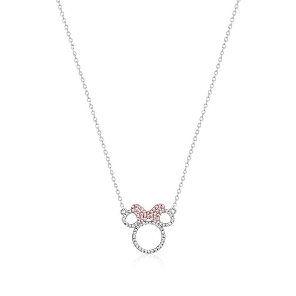Disney Couture Kingdom Precious Metal - Minnie Mouse - Crystal Outline Necklace