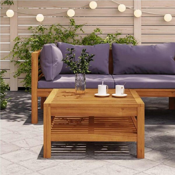 Coffee Table 65x65x35 cm Solid Acacia Wood vidaXL