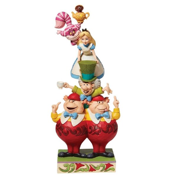 Disney Traditions by Jim Shore - Stacked All Mad Here - Alice in Wonderland Figurine 26cm
