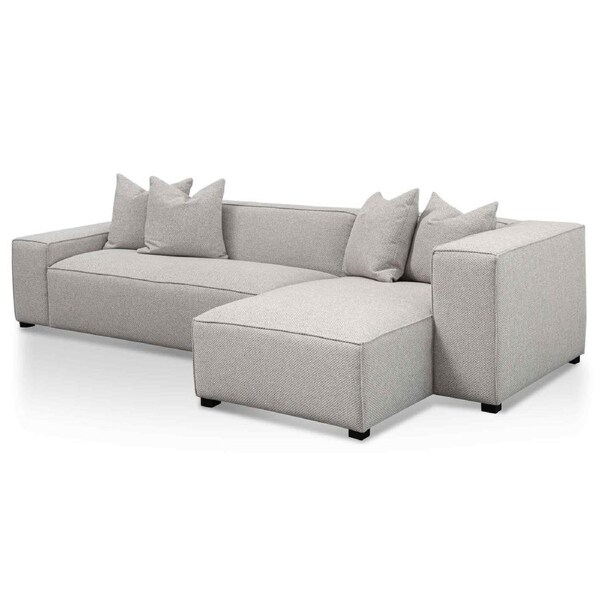Casey 3 Seater Right Chaise Fabric Sofa - Sterling Sand