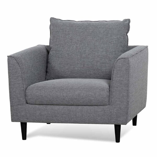 Kavan Fabric Armchair - Graphite Grey with Black Leg