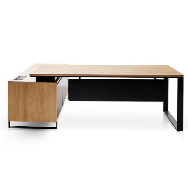 Janell 2.3m Right Return Office Desk - Natural