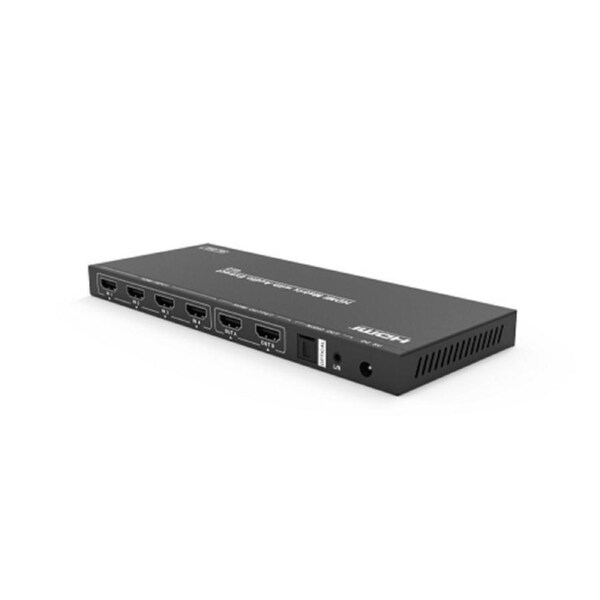4K HDMI 4 Input 2 Output Matrix Switcher Splitter w/ Audio Splitter & EDID