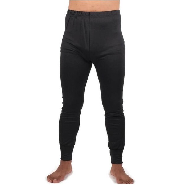 MERINO SKINS Mens Classic Long Johns Wool Thermal Pants Underwear - Navy Extra Small