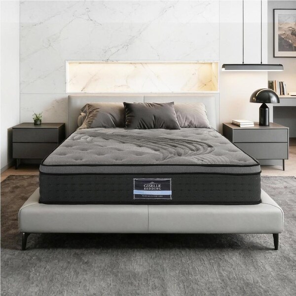 1x 34CM Mattress Giselle Bedding Euro Top King