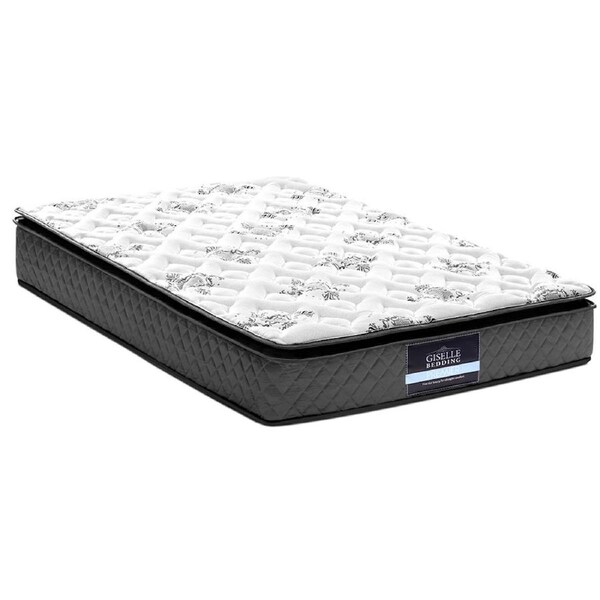 24CM Giselle Mattress Pillow Top Foam Bed Bonnell Spring King Single