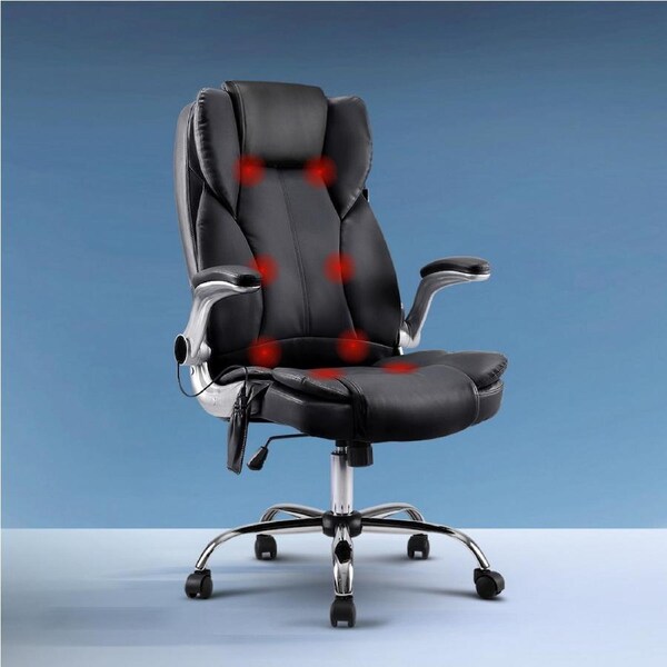 Artiss 8 Point Massage Office Chair Kuro Executive Computer Chair Armrest Black