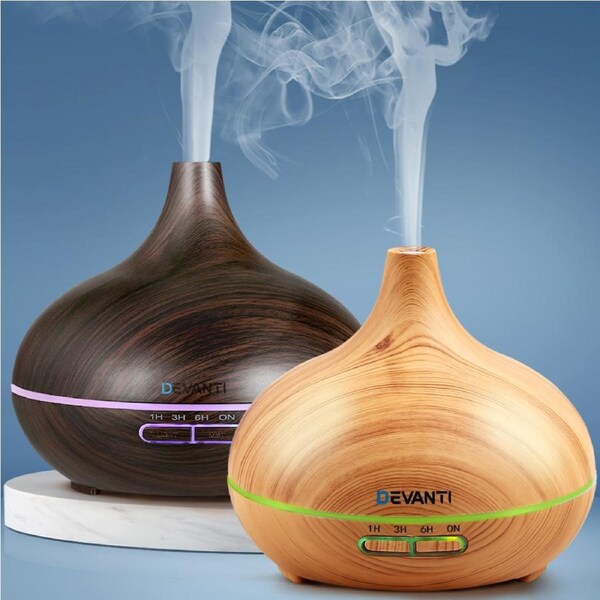 Devanti Aroma Diffuser Aromatherapy Oil 300ml Light wood