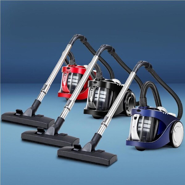 Devanti Bagless Vacuum Cleaner Multi Cyclonic 2200W Red