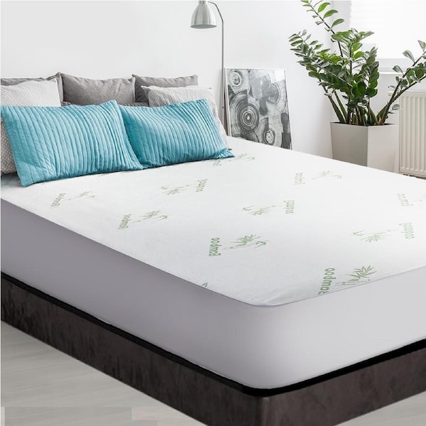 Giselle Bedding Bamboo Mattress Protectors Mattress Cover Single Double Queen King Double