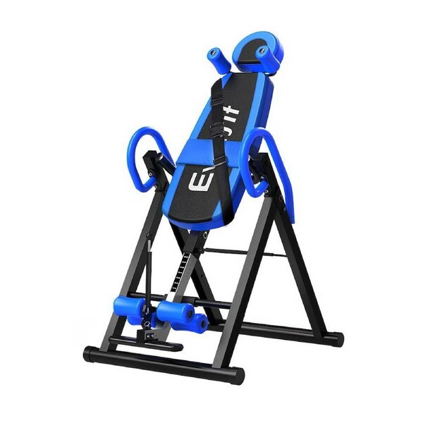 Everfit Inversion Table Inverter Gravity Tables Stretcher Foldable Blue