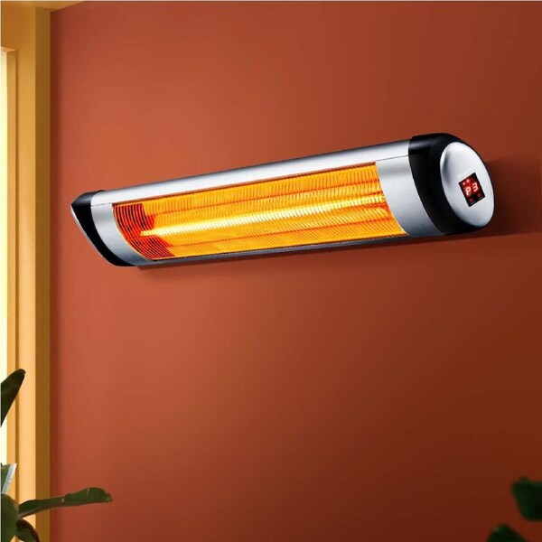 Devanti Electric Radiant Strip Heater Outdoor Indoor Remote Control 2000W