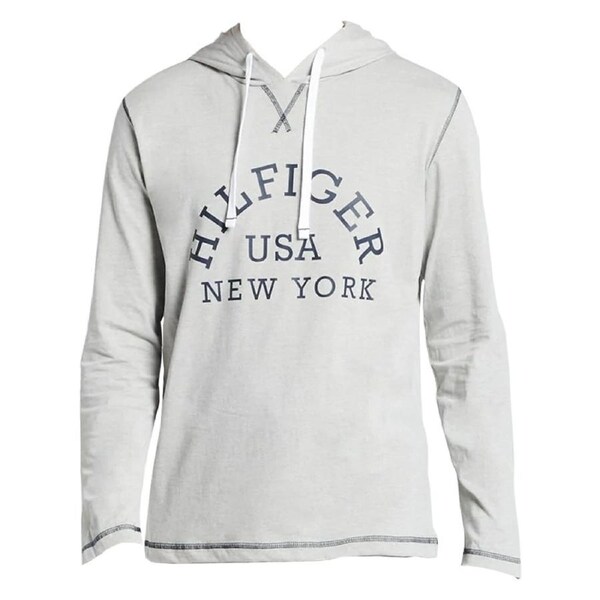 Tommy Hilfiger Mens Size S Sleepwear Jersey Pyjama Hoodie Home Loungewear Grey