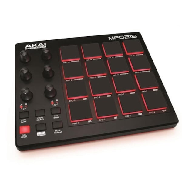 Akai Professional MPD218 23cm USB MIDI 16-Pad Controller for Mac/Computer PC BLK
