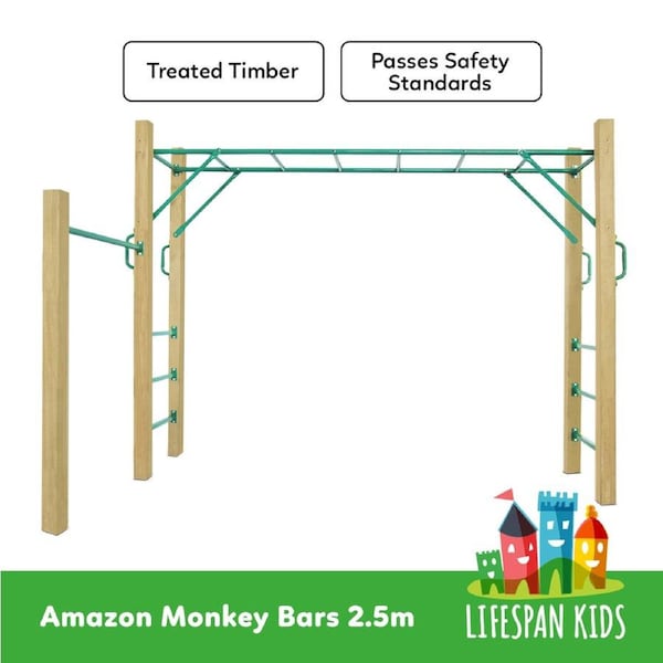 Lifespan Kids Amazon 2.5m Monkey Bar Set