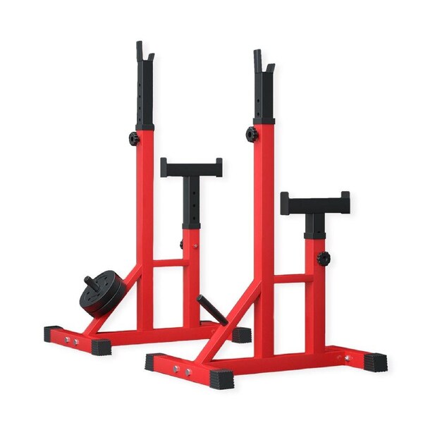 FitnessLab Adjustable Squat Rack Pair Fitness Exercise Weight Lifting Gym Home Gym Barbell Stand