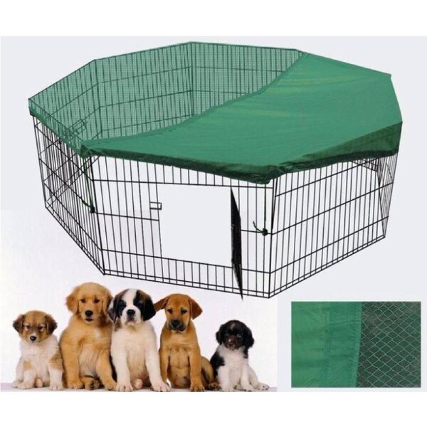 YES4PETS Eight Panels Pet Dog Playpen Exercise Cage Puppy Crate Enclosure Cat Fence With Cover