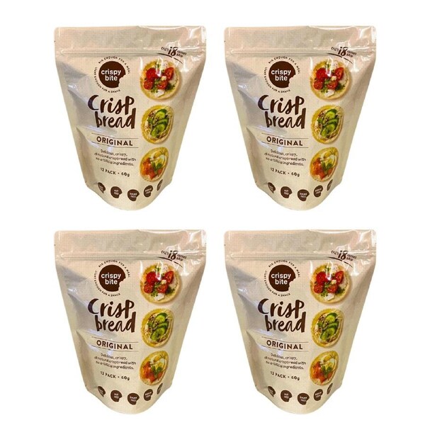 Crispy Bite Crisp Bread Crackers Original 60g x 4