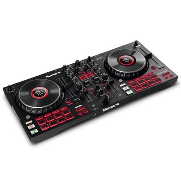 Numark 53cm Platinum FX Mixtrack 4-Deck DJ Audio Music Controller Pad Silver