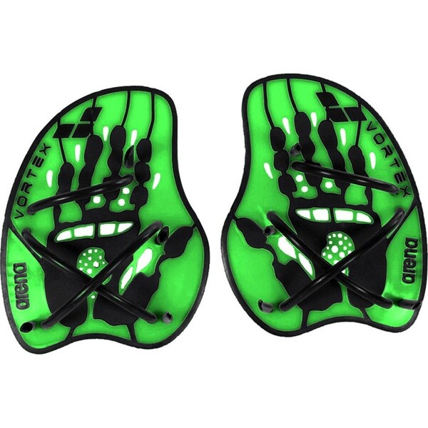 Arena Large Vortex Evolution Hand Paddle/Flippers/Gloves for Swimming Lime Green
