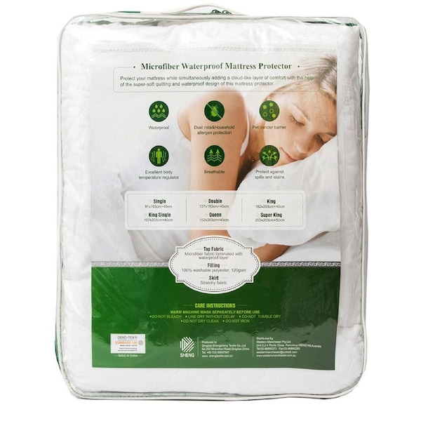 Waterproof Fully Fitted Microfibre Mattress Protector Anti Allergy All Bed Sizes King Single