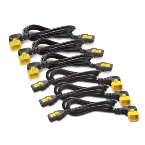6pc APC 1.2m Locking Power Cord/Cable Kit 10A Connector w/ IEC C13 to C14 Black