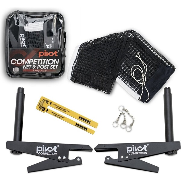 Pivot Competition Sports Table Tennis/Pin Pong Table Net & Post Set Spring Clamp