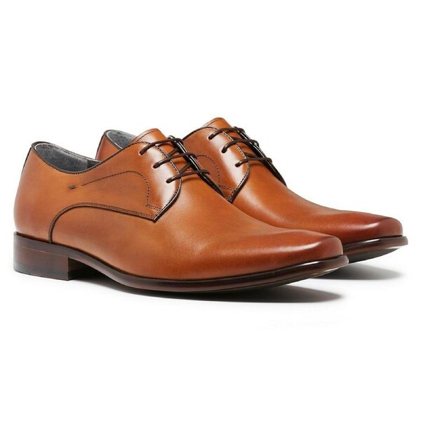 Julius Marlow Mens Keen Derby Work Leather Boots Shoes - Cognac UK 6.5