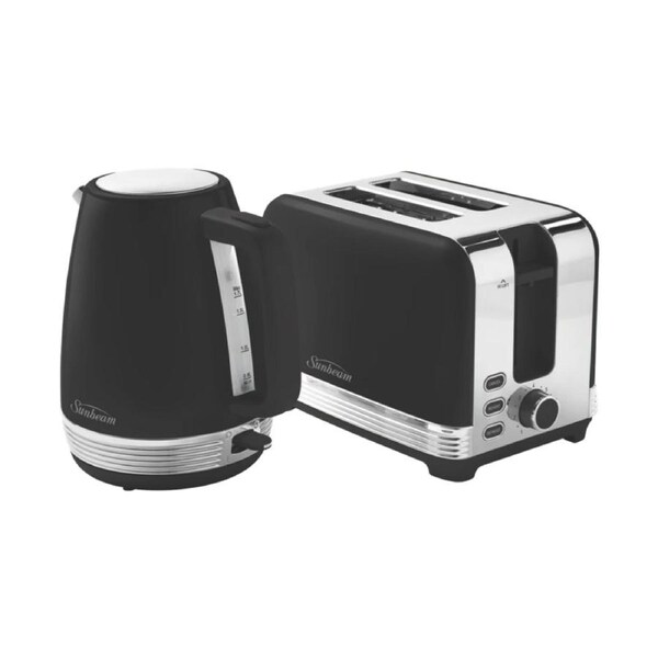 Sunbeam Chic Breakfast Pack Toaster & Kettle - Black