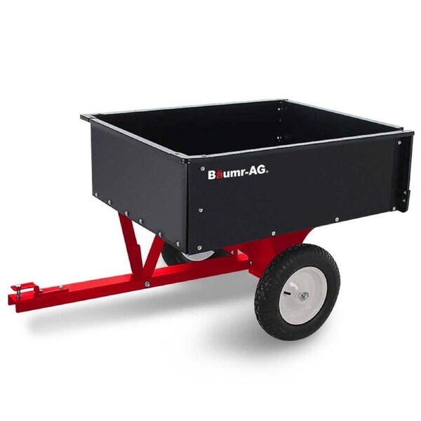 BAUMR-AG 270kg Capacity Metal Dump Cart, for Ride on Mower