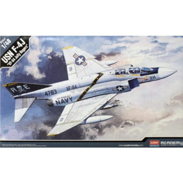 Academy 1/48 F-4J "VF-84 Jolly Rogers" Phantom II Plastic Model Kit [12305]