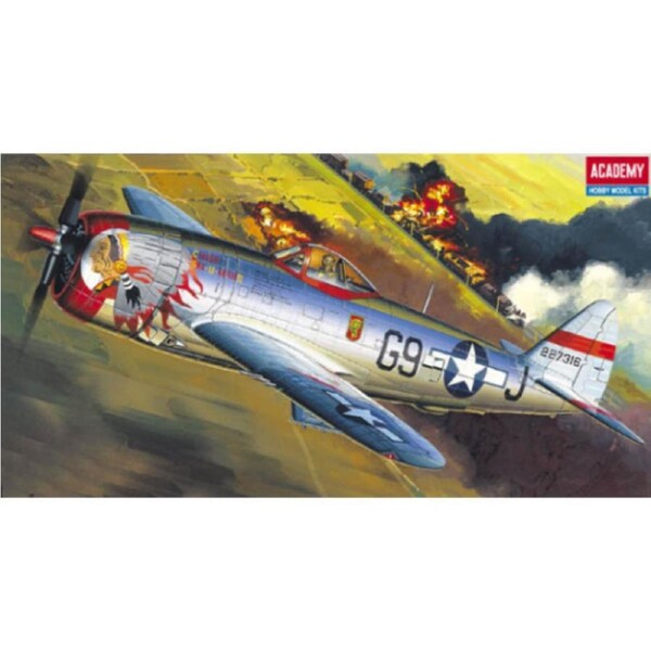 Academy 1/72 P-47D "Bubble-Top" Thunderbolt Plastic Model Kit [12491]