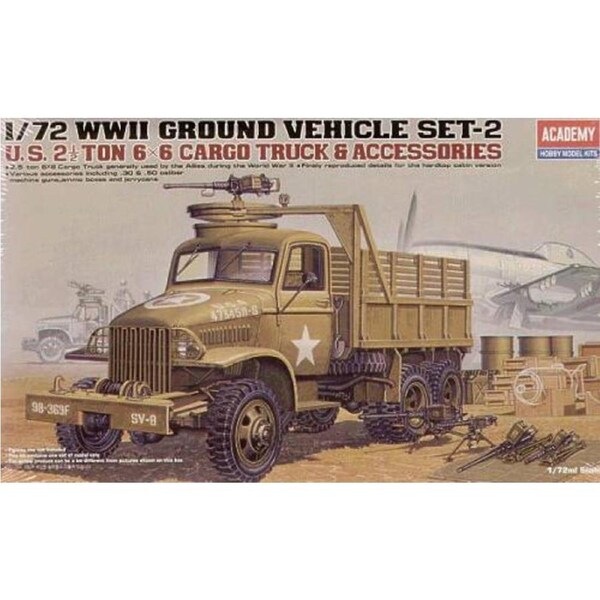 Academy 1/72 US Cargotruck & Accessory Plastic Model Kit [13402]