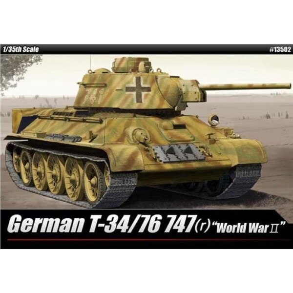 Academy 1/35 German T-34/76 747 (R) Plastic Model Kit [13502]