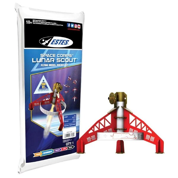 Estes Space Corps Lunar Scout Intermediate Model Rocket Kit (13mm Mini Engine)