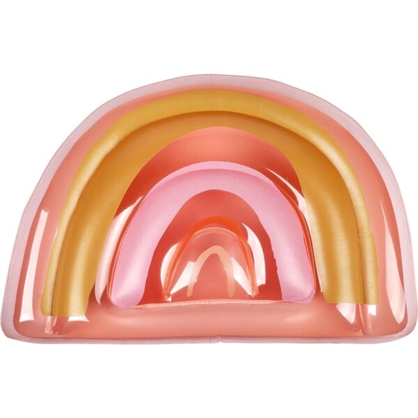 Sunnylife 160cm Inflatable Float Away Lie-On Rainbow Pool Floatie 6+ Peachy Pink