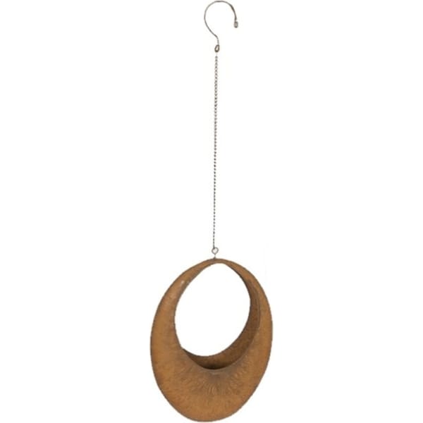 Hanging 30.5cm Oval Metal Home/Garden Yard Outdoor Decor Rusty Ornament Large