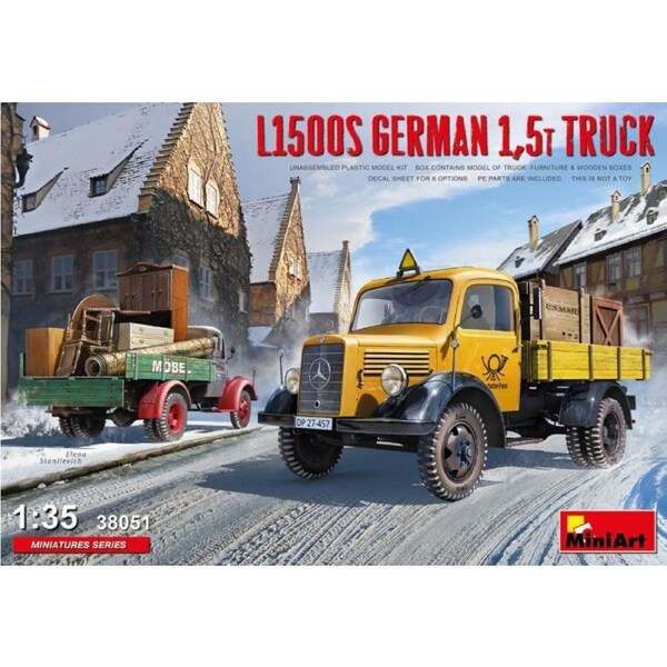Miniart 1/35 L1500S German 1,5t Truck Plastic Model Kit