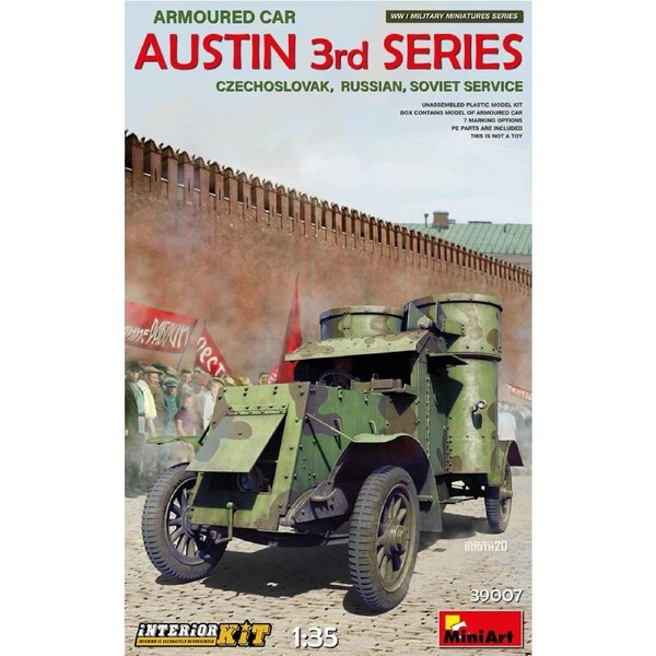 Miniart 1/35 Austin Armoured Car 3rd Series: Czechoslovak, Russian, Soviet Service. Interior Kit Plastic Model Kit 39007