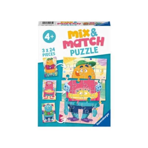Ravensburger Mix-up Monsters! 3x24pc Jigsaw Puzzle