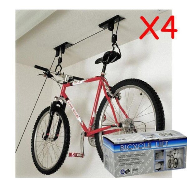 4 X Velobici Storage Hoist Surfboard Kayak Bicycle Rack Bike Lift Ceiling Hooks