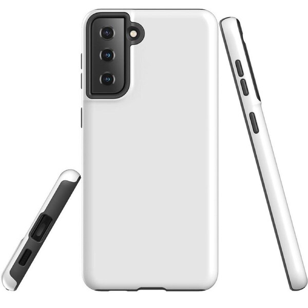 For Samsung Galaxy S21 FE Case Armour Cover, White