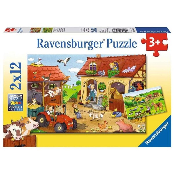 Ravensburger - Working On The Farm Jigsaw Puzzle 2X12 Pieces