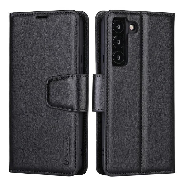 ZUSLAB Galaxy S22+ Case 5G 2022 S22 Plus Hanman Leather Wallet Card Case for Samsung - Black