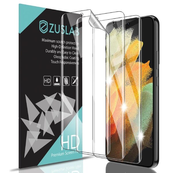 [3 Pack] ZUSLAB Galaxy S22+ / S22 Plus Screen Protector Flexible TPU HD Clear Film Self Healing for Samsung