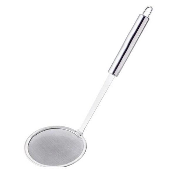 Silver Kitchen Fire Strainer Stainless Steel 23 x 10cm