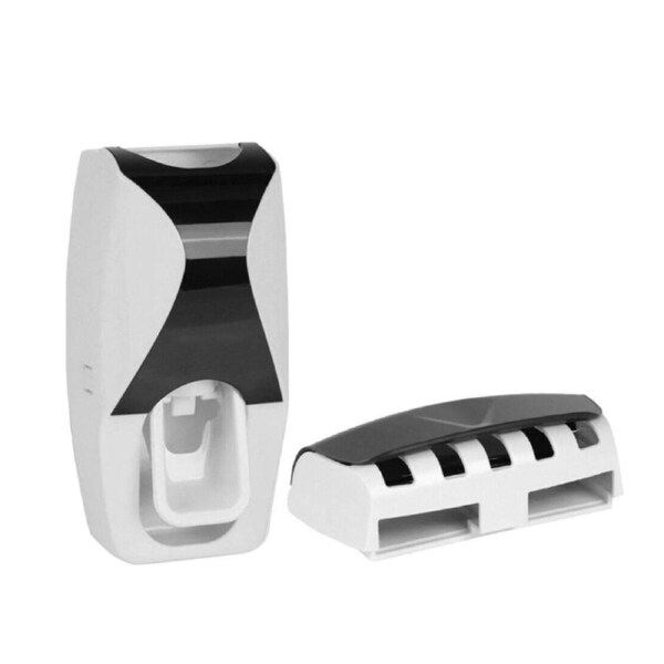 One-touch Automatic Squeeze Toothpaste Dispenser and Holder Set