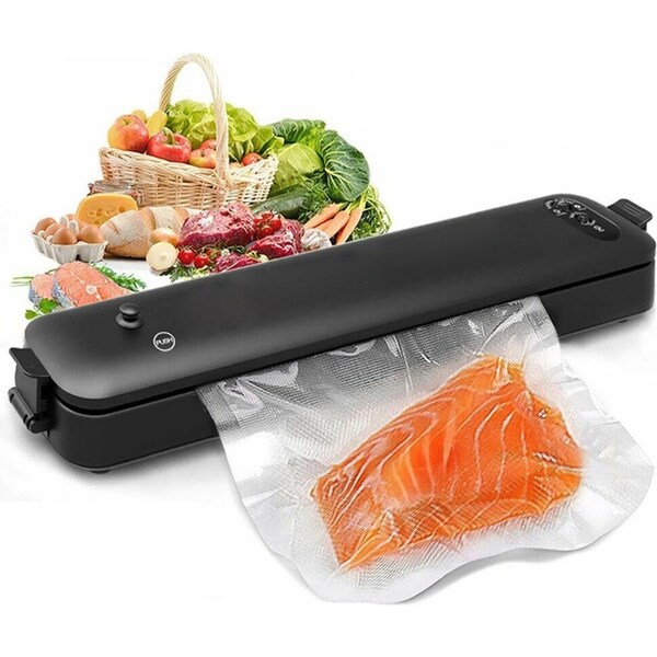 Automatic Vacuum Sealer Black with Food Bags