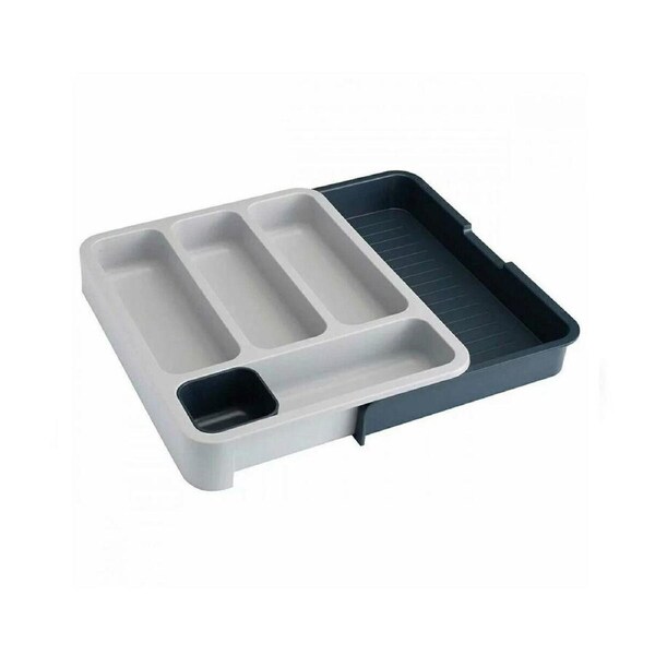 Expandable Drawer Utensil Tray Cutlery Holder Grey