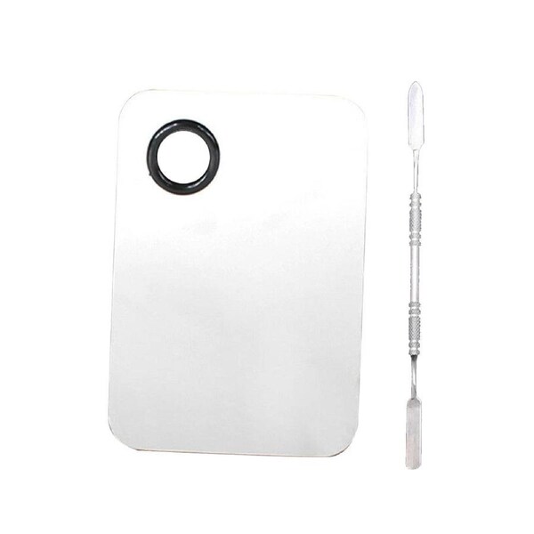 Stainless Steel Makeup Cosmetic Mixing Palette Smooth Texture